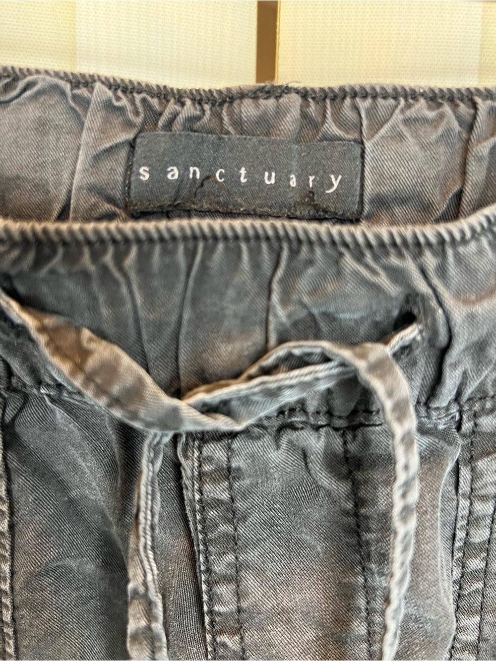 Sanctuary Women's Washed Charcoal Drawstring Jogger Pants - Picture 3 of 10